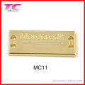 Matte Gold Metal Brand Tag for Clothing